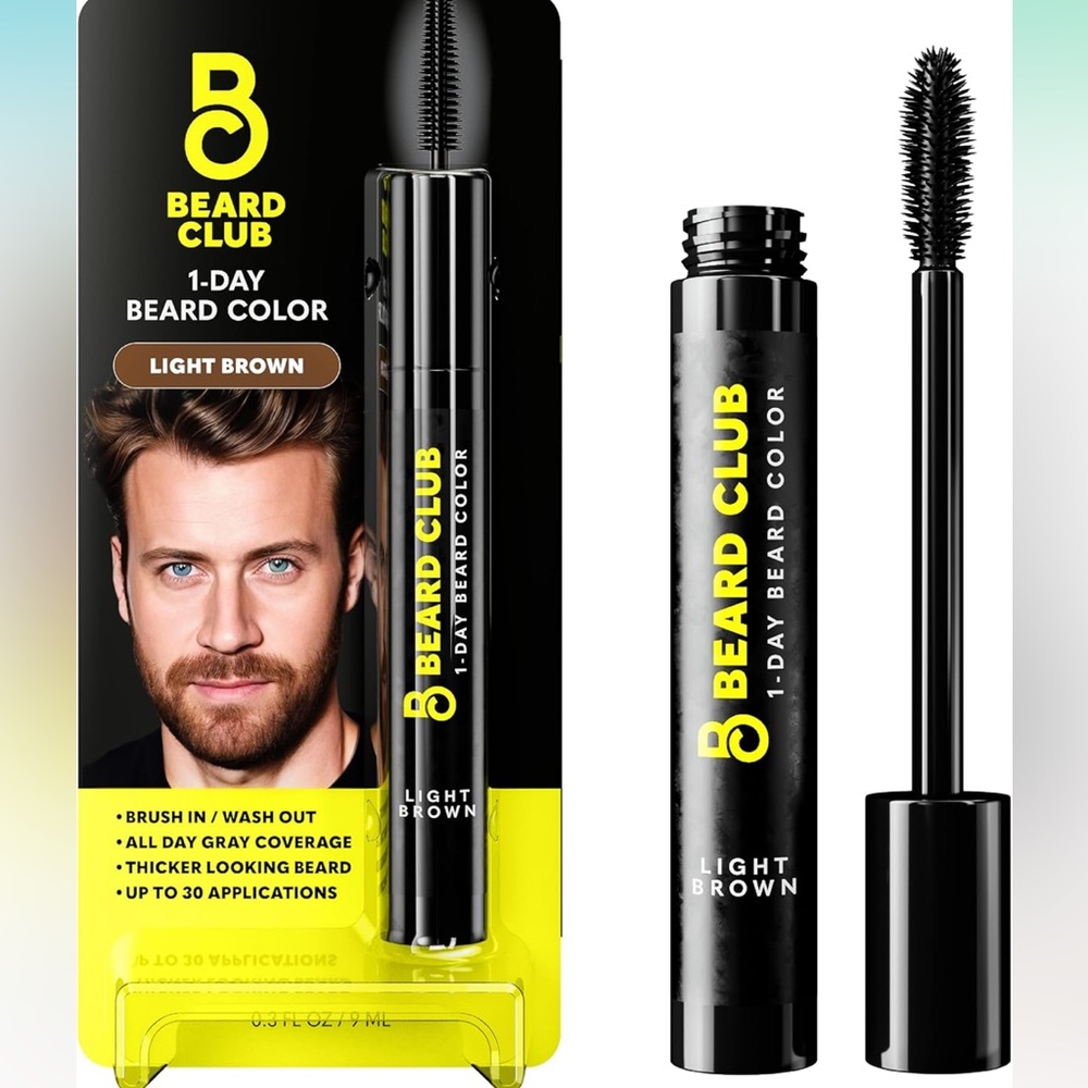 The Beard Club 1 Day Temporary Beard Dye for Men - Light Brown